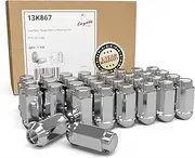 Wheel Accessories Parts 32 Pcs 9/16" Thread Bulge Acorn 2.00" Long Lug Nut Chrome 22mm 7/8" Fits 1994-10 Ram 2500 3500 1975-97 Ford F250 F350 C20 K20 C2500 C3500