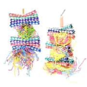 Bird Chewing Parrot Toy Shred Foraging Hanging Cage Toy