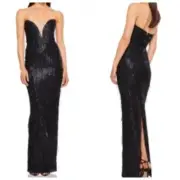Nookie Karma Sequin Cocktail Black Tie Gown Xtra Small in Black $369