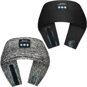 Adjustable Sleeping Headphones, 2-Pack Headband Headphones with Fastener, Blueto