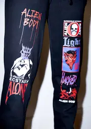 [ALIEN BODY] Ultraviolet Mythology Graphic Joggers