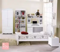 在飛比找Yahoo!奇摩拍賣優惠-小公主白色單人床架 3.5尺床台 (免運費)促銷價9900元