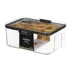 Sistema 2.63L Ultra Rectangle Clear Food Container, Stackable with Lock Clip