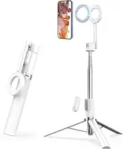 Magnetic Selfie Stick Tripod with Remote,54" Phone Tripod Compatible with MagSafe,Fit for iPhone 12/13/14/15 Series,Magsafe Case and Other Phones with Metal Ring