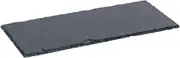 Argon Tableware Rectangle Slate Dinner Plate - 29 x 12cm - Pack of 1 - Natural Slate Rustic Raw Cut Serving Dish Cheese Board Savoury Mat with Soft Padded Feet