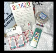 Happy Birthday GOODIE PACK NEW Scratch Off/Bookmarks/fill In Blanks/ Streamer