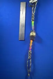 paracord keychain. bag, purse, backpack, jacket zipper pull. Brass Turtle. B15