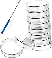koolsoo 10x High Borosilicate Glass Petri Dishes with Lids Culture Dishes Easy to Observe Smooth Edge Stability Petri Plates for School Accessories, 90mm