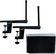 AmazingJul Table Tennis Net with Clamps, Screw-in Brackets, Non-Slip Table Tennis Net, Post Set for Table Tennis Training