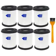 High-Efficiency Filter Replacement for S6T/S6P Pro/N5 Cordless Vacuum Cleaner Filter Replacement-6Pack+1Pc Brush
