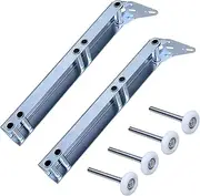 Pair of Garage Door Quick Turn Top Fixture Brackets with Rollers, Essential Garage Door Parts and Hardware