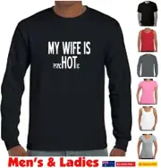 My wife is psycHOTic Funny men's T-Shirts Aussie prints husband mens t shirt
