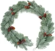 Melrose Set of 2 Plastic Pine Garland with Green Finish 83501DS