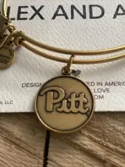 NWT Alex and Ani UNIVERSITY OF PITTSBURGH Gold Bracelet with Tag