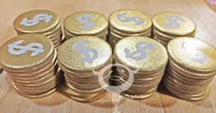 骰子人桌遊-紙幣Coin(金屬色)錢幣.代幣.計分(波多黎各.布魯日.馬尼拉.桌遊)另有金屬幣