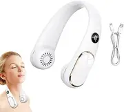 [Vgvgaj] Hands Neck Fan,Personal Portable Fan - Headphone Design Neck Cooler Cooling Plate, Bladeless Neck Fan, Cooling Personal Fan, Personal Neck Fan For Camping