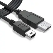 Black Premium USB to Mini USB Cable Mini-B 5Pin Data Sync Charging Charger Cord 1m