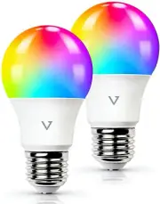 Vont Smart Light Bulbs 2 Pack WiFi & Bluetooth 5.0 Compatible Alexa Google Color