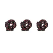 3x AFL Essendon Bombers Scrunchie 10cm Ponytail Women/Girls Hair Tie Accessory