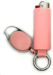 Retractable Keychain Lighter Holder with Spring Clip | 9 Colors | Retractable Lighter Holder for BIC Lighters