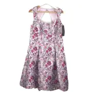 NWT Aidan Mattox Lilac Jacquard Floral Dress NEW $295