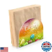 Napkin Holder for Table, Happy Easter Eggs Acrylic Napkin Holder for Party Gu