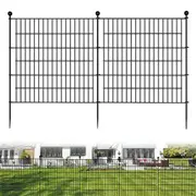 SpringUp 10 Panels No Dig Garden Fence for Outdoor Yard Decorative Animal Barrier Fencing Rustproof Metal Wire Panel Border for Dog Rabbits Patio Temporary Ground Stakes