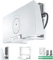 YaCeSyn Starlink Gen 3 Router Mount, 2 in 1 Wall Holder for Starlink V3 Mesh Router and Power Supply Mounting Kit, Star Link Internet Kit Satellite, Signal Integrity Space Saving Desk Bracket