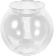 BESPORTBLE Transparent Plastic Fish Bowl Small Round Aquarium for Goldfish Turtles Fish Decor for Home Office and Weddings Durable Eye Catching Design