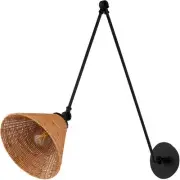 Quorum International 5394-59 Wicker Wall Sconce Matte Black