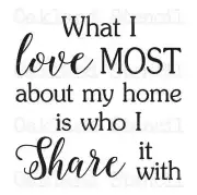 Family STENCIL*What I love most*12x12 for Signs Wood Canvas Fabric Mom Home