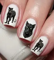 Black Panther Nail Art Decal Sticker