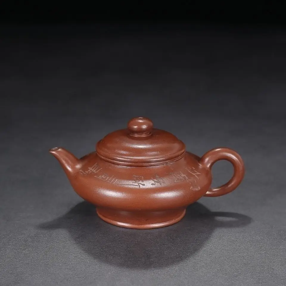 藏出 古董品 古銅器 竹紋 茶壺 酒壺 急須 茶道具 煎茶道具 稀少 日本茶道具，金诚堂制《铜制，竹节型铜水注，铜壶》