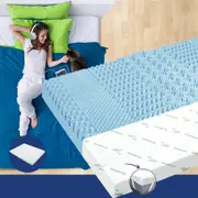 5cm Memory Foam Topper 7 Zone Bed Mattress Cool Gel Bamboo Cover STARRY EUCALYPT