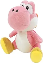 Sanei Boeki AC46 Super Mario All Star Collection Plush Toy, Pink Yoshi, Size S, W 5.3 x D 6.1 x H 7.9 in (13.5 x 15.5 x 2