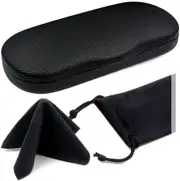 Eyeglass Clam Shell Hard Case for Small-Medium Frames | Men As196 Rough Black