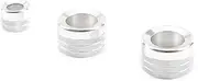 JIUYIN 3pcs Knob Ring Cover,Fit For, X5 X6 E70 E71 E72 2008-2013 Accessories Car Volume Air Conditioning Knobs Audio Control Button Trim Dashboard Knob Ring(Silver)