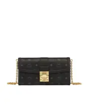 MCM Tracy Chain-Linked Large Crossbody Wallet One size Black