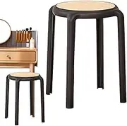 Stackable Stool - Round Stool, Classroom Nesting Stool | Thick Stackable Dining Chair, Stackable Stool for Adult, Stackable Round Seat for Dining Classroom Bar, PP, Space Saving for Home Restaurant