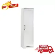 Adjustable Shelves 1-Door 4-Shelf Storage Cabinet Soft White