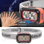 Rechargeable LED Head Torch Headlight Sensor Hiking Camping Headlamp Waterproof