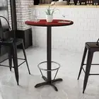 Stiles 30'' Round Mahogany Laminate Table Top with 22'' x 22'' Bar Height Tab...