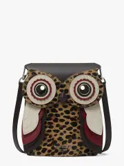 blinx leopard 3d owl crossbody