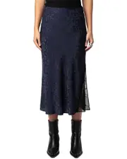 Zadig & Voltaire Jayla Jac Leo Silk Skirt