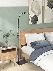CPAP Hose Holder with Height & Angle Adjustable, avoids hose entanglement, CPAP tube holder made of Metal, CPAP hose holder for bed suitable for home and hospital, Black (Hose Not Included)