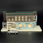 1/64 Scale Model Back to the Future Street Shops Dioramas Miniature Scene Layout