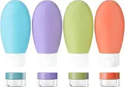 Nuhjytgf Toiletry Travel Containers,LeakProof Travel Bottles Set - Refillable Traveling Size Liquid Containers, Portable Storage Organization For Shampoo Conditioner Lotion