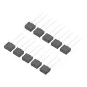 20Pcs DIP Mounted Miniature Square Slow Blow Micro Fuse, 250mA 250V, Black