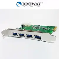 在飛比找PChome24h購物優惠-BROWAY PCI-E TO USB 3.0 4PORT 