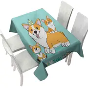 Mom and Puppies Cute Corgi Dog Family Tablecloth